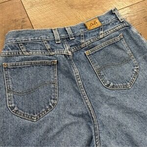Vintage 80s Lee High Waisted Mom Jeans Union Made in USA 31x27 Blue Denim
